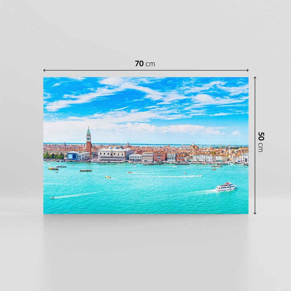 Obraz na płótnie 70x50 - Wenecja nad morzem: włoski romantyzm - Wenecja, Włochy