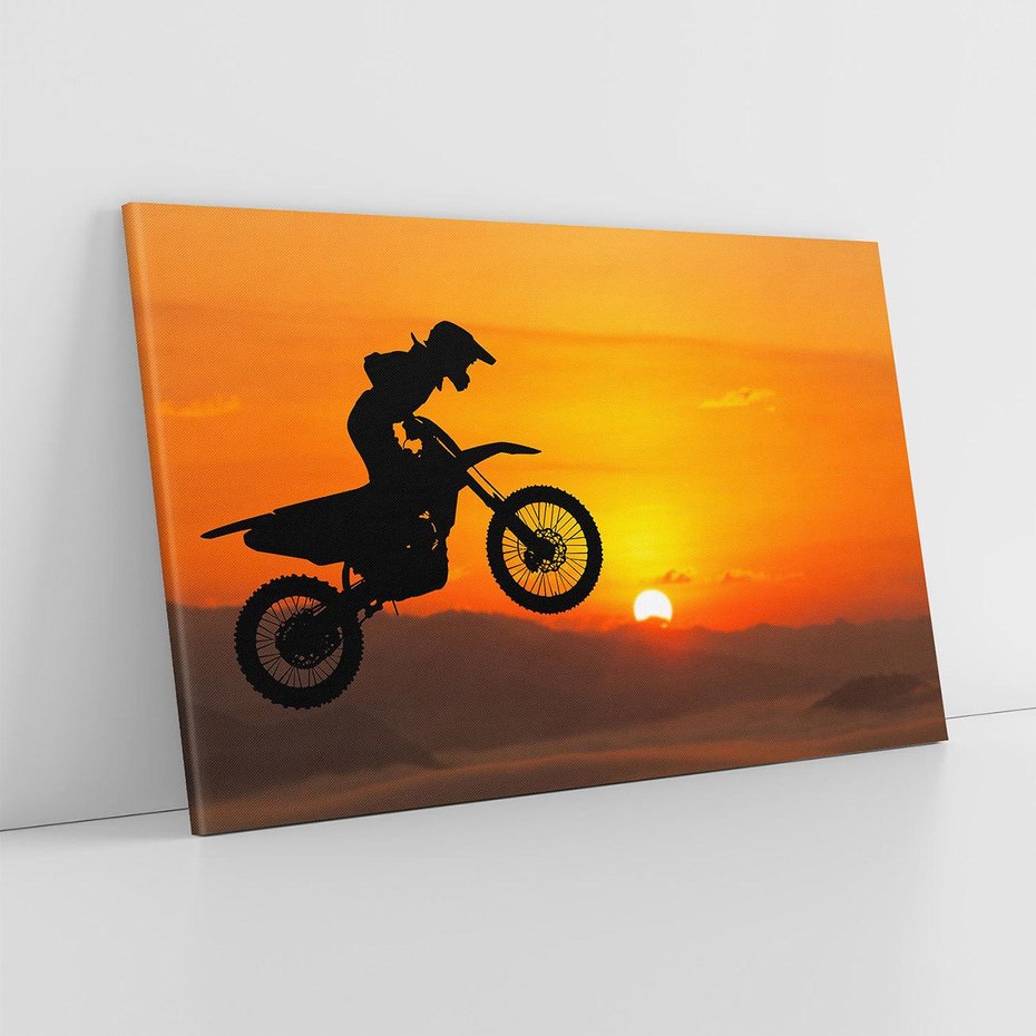 Obraz na płótnie 100x70 - Adrenalina motocyklowego motocrossu - motocykl, motocross