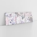 Obraz na płótnie 90x30 - Malowane oddechy istnienia - pomieszane tekstury, kwiatowe elementy