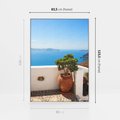 Obraz w ramie 80x120 - Santorini - oaza greckiej wyspy - Santorini, grecka - rama biała