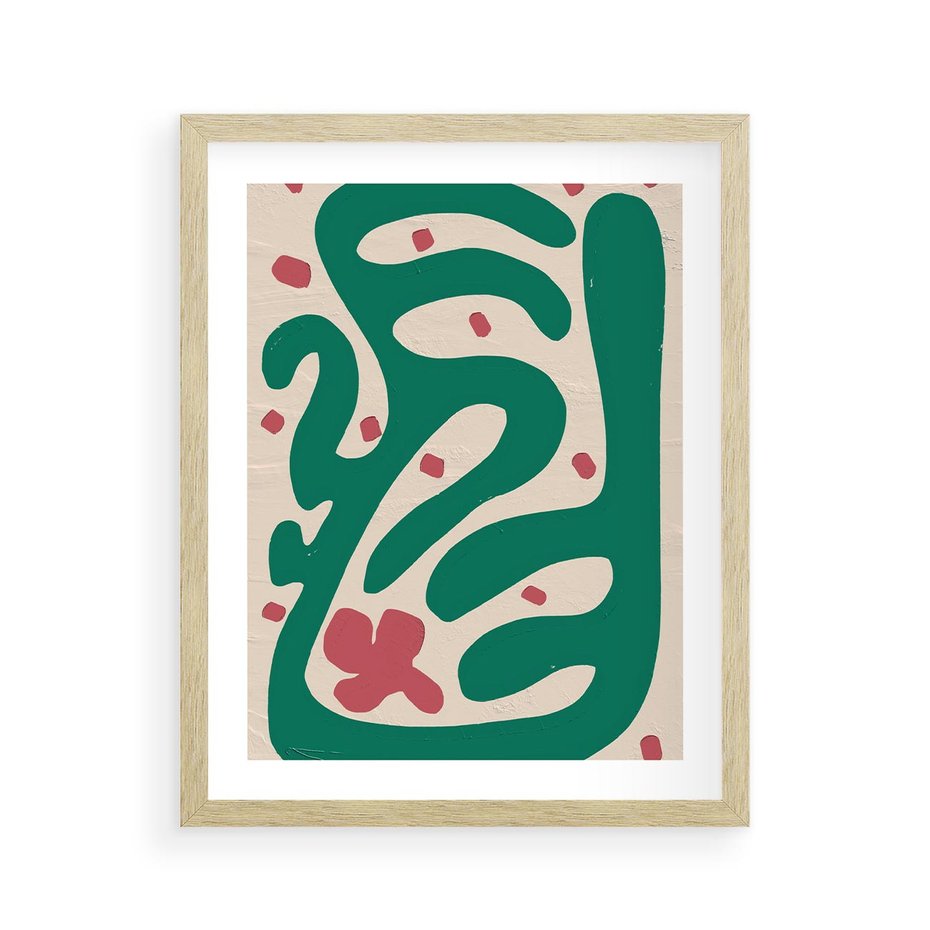 Plakat w ramie 40x50 - Boho Widoki - abstrakcyjny obraz, plakat - rama drewno