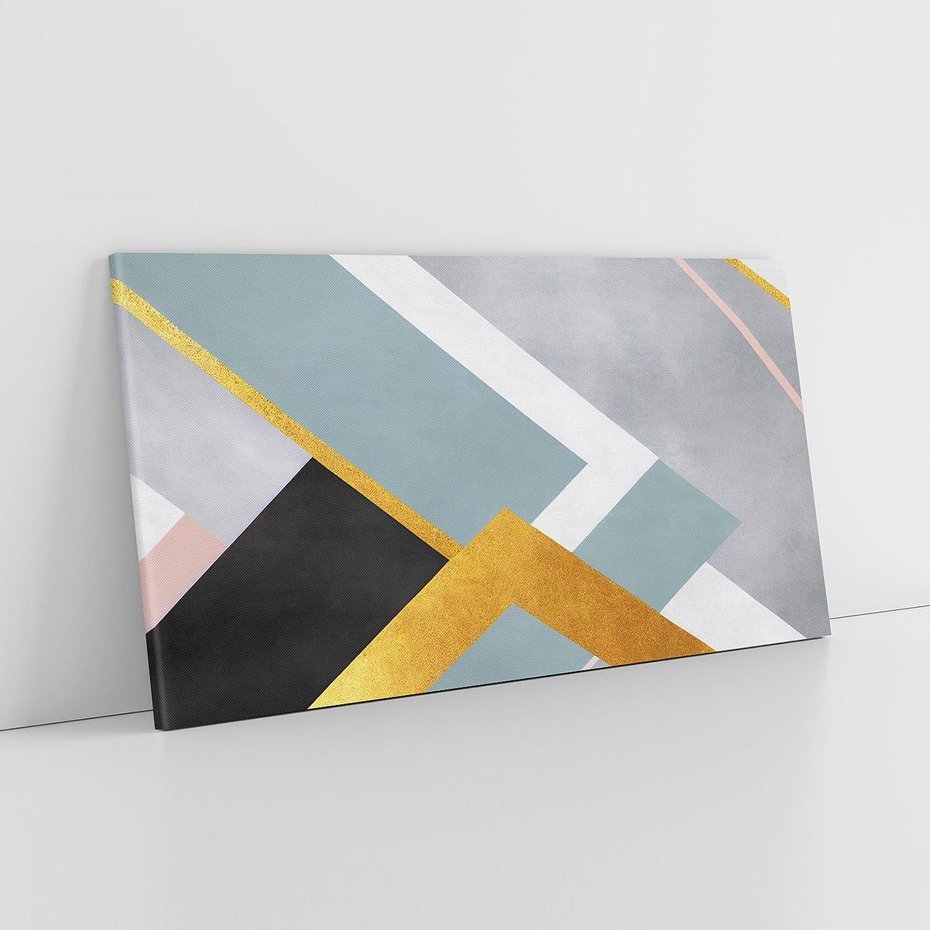 Obraz na płótnie 120x60 - Geometryczne Elementy - geometryczne kształty, elementy złota