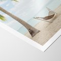 Plakat bez ramy 30x40 - Relaks na plaży - palma, hamak