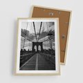 Plakat w ramie 50x70 - Most Nowoczesności - most, nowoczesny - rama drewno
