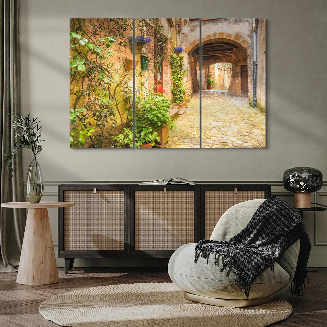 Obraz na płótnie 120x80 - tajemnicze przejście - uliczka, miasto