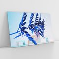 Obraz na płótnie 70x50 - Intensywny Kolor Natury - liście, kobalt