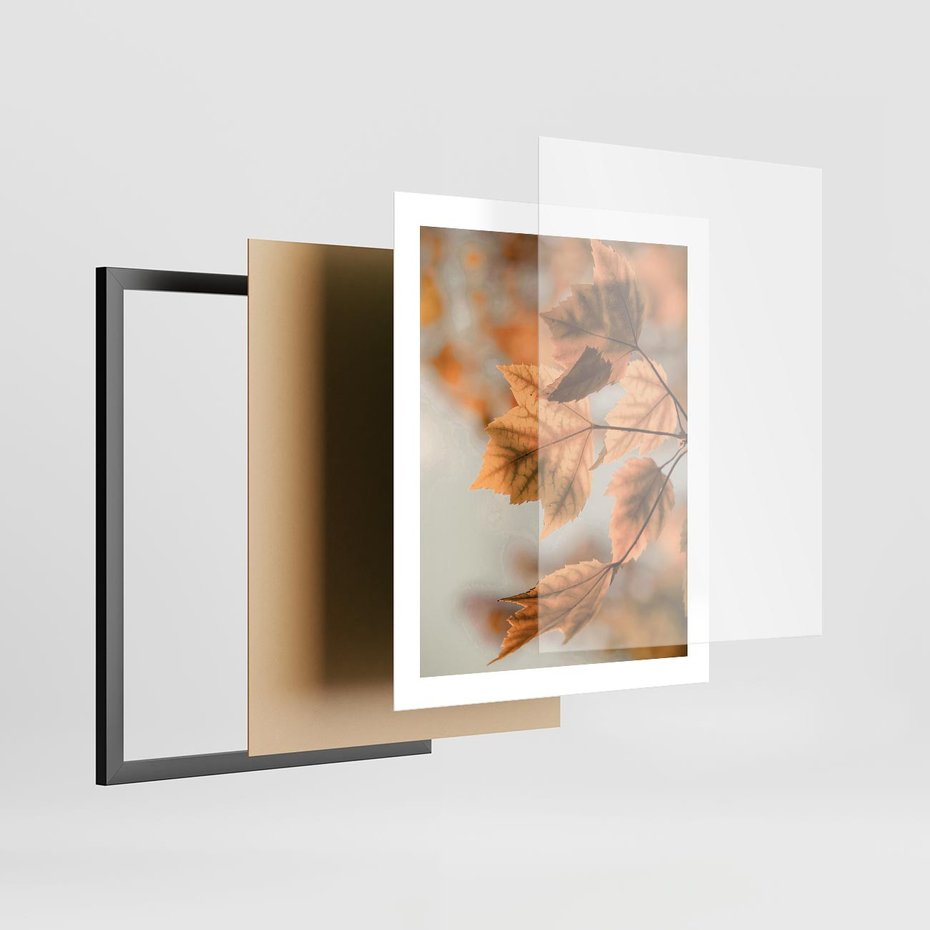 Plakat w ramie 40x50 - Magia Jesieni - liście, jesień - rama czarna