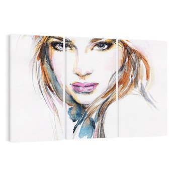 Obraz na płótnie 120x80 - Abstrakcyjny portret kobiecy - grafika, kobieta