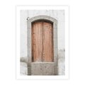 Plakat bez ramy 40x50 - Śródziemnomorskie Drzwi Czasu - fotografia starych drzwi, śródziemnomorska architektura