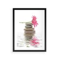 Plakat w ramie 30x40 - Kwiatowe japońskie spa - japońskie, spa - rama czarna