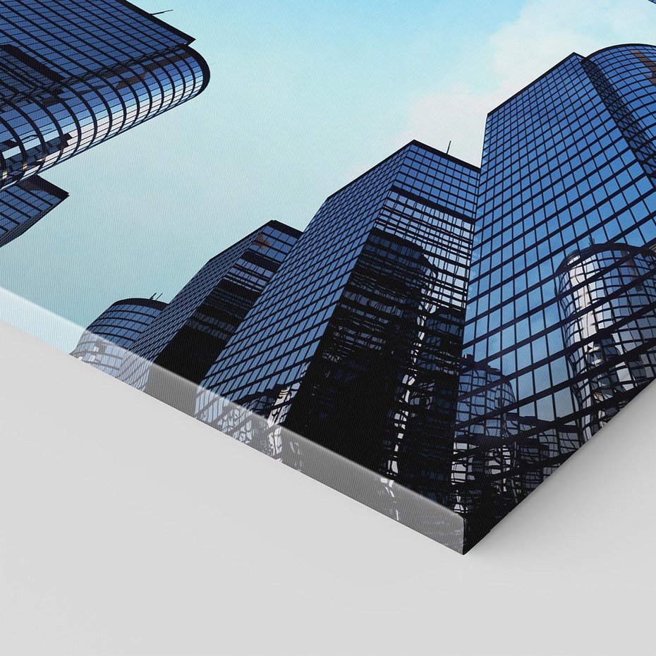 Obraz na płótnie 100x70 - Miasto o niezwykłym widoku - latające samoloty - miasto, samolot