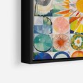 Obraz w ramie 50x50 - Rozkwitające Wzory Abstrakcji - abstrakcyjny obraz, mnogość kolorów - rama czarna