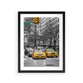 Plakat w ramie 30x40 - Taksówki w Nowym Jorku - taksówki, Nowy Jork - rama czarna