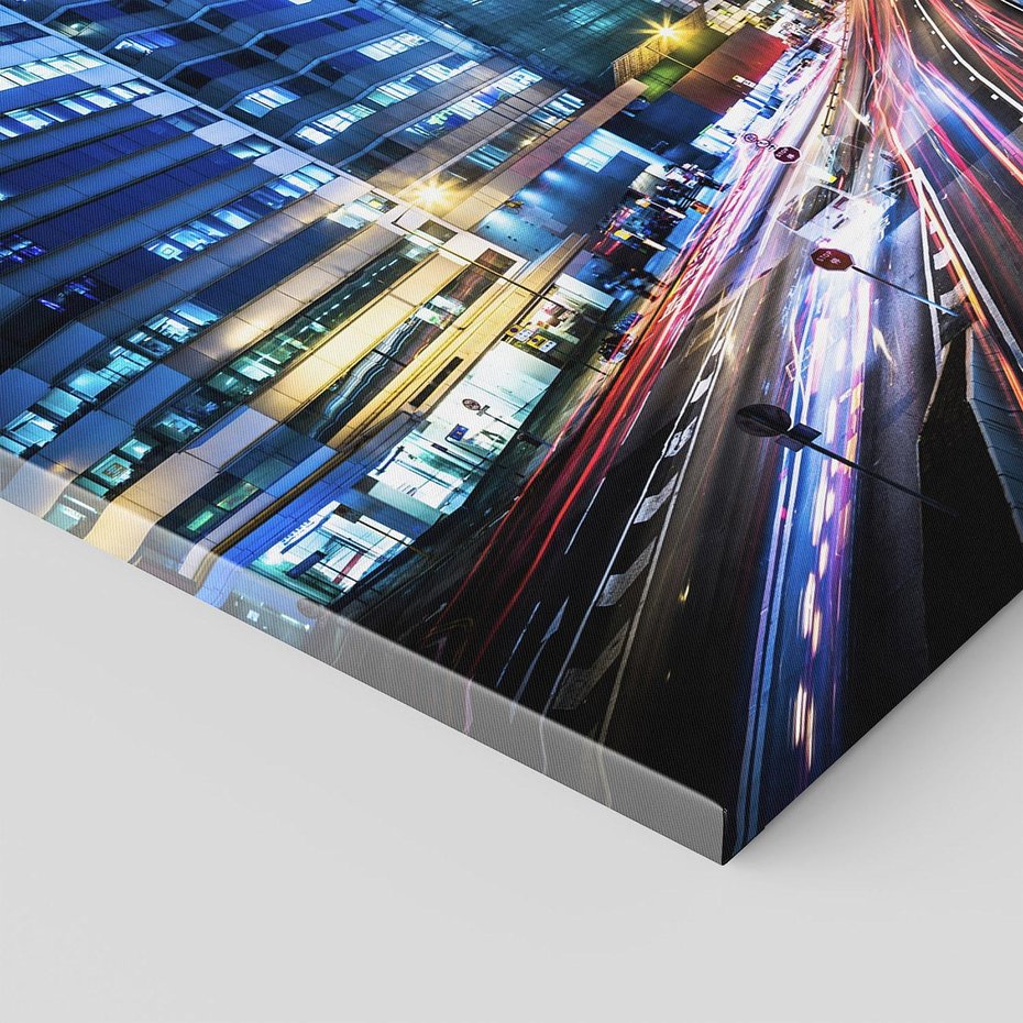 Obraz na płótnie 70x50 - Nocne Światła Miasta - noc, miasto