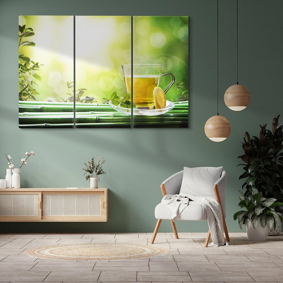 Obraz na płótnie 120x80 - Chwila relaksu - herbata