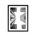 Plakat w ramie 30x40 - Architektoniczna Symetria - architektura, wysoki wieżowiec - rama czarna