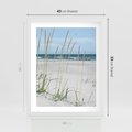 Plakat w ramie 40x50 - Przytulna Śródziemnomorska Trawa - plaża, trawy - rama biała