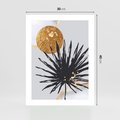 Plakat bez ramy 30x40 - Sztuka Palmy - palma, czarna grafika