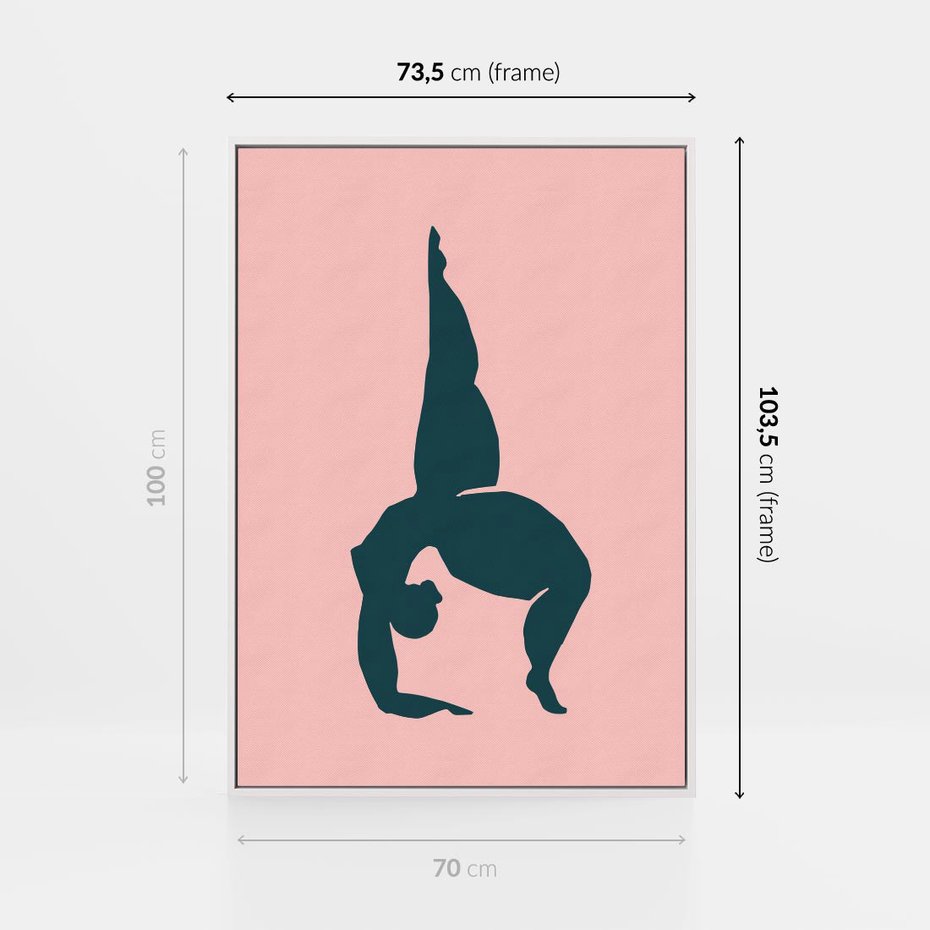 Obraz w ramie 70x100 - Zaklęte Wzory - abstrakcja, kobieca sylwetka - rama biała