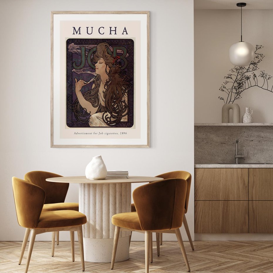 Plakat w ramie 40x50 - Reprodukcja A.Mucha - Mucha, plakat z reprodukcją - rama drewno