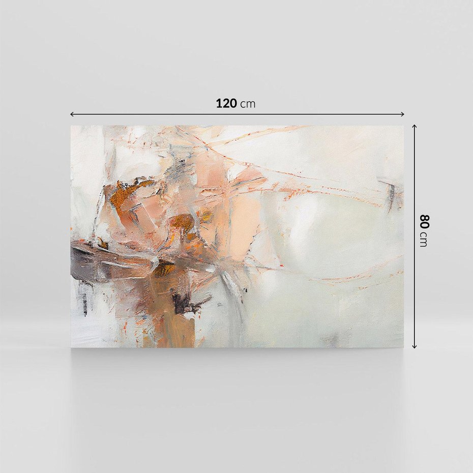 Obraz na płótnie 120x80 - Taniec księżycowego pyłu - abstrakcja, tekstury farb