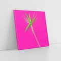 Obraz na płótnie 70x70 - Retro Stylizacja - palma, liście