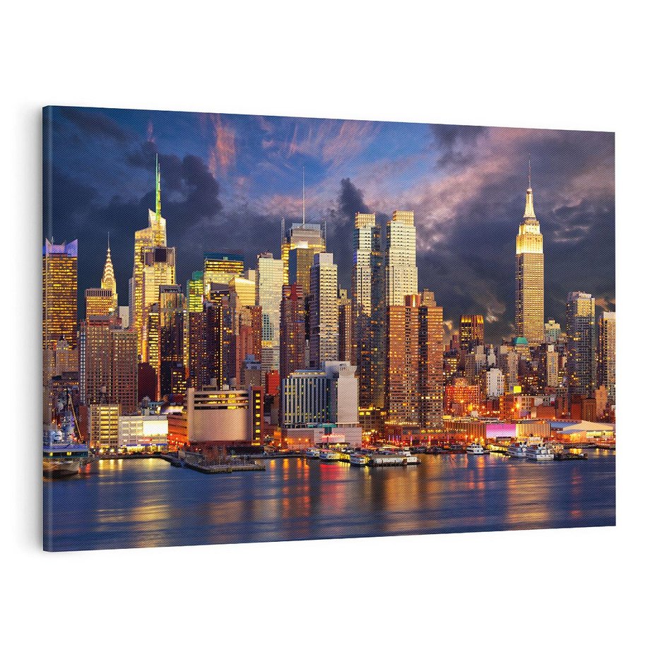 Obraz na płótnie 120x80 - Miasto Nocy - Nowy Jork, miasto