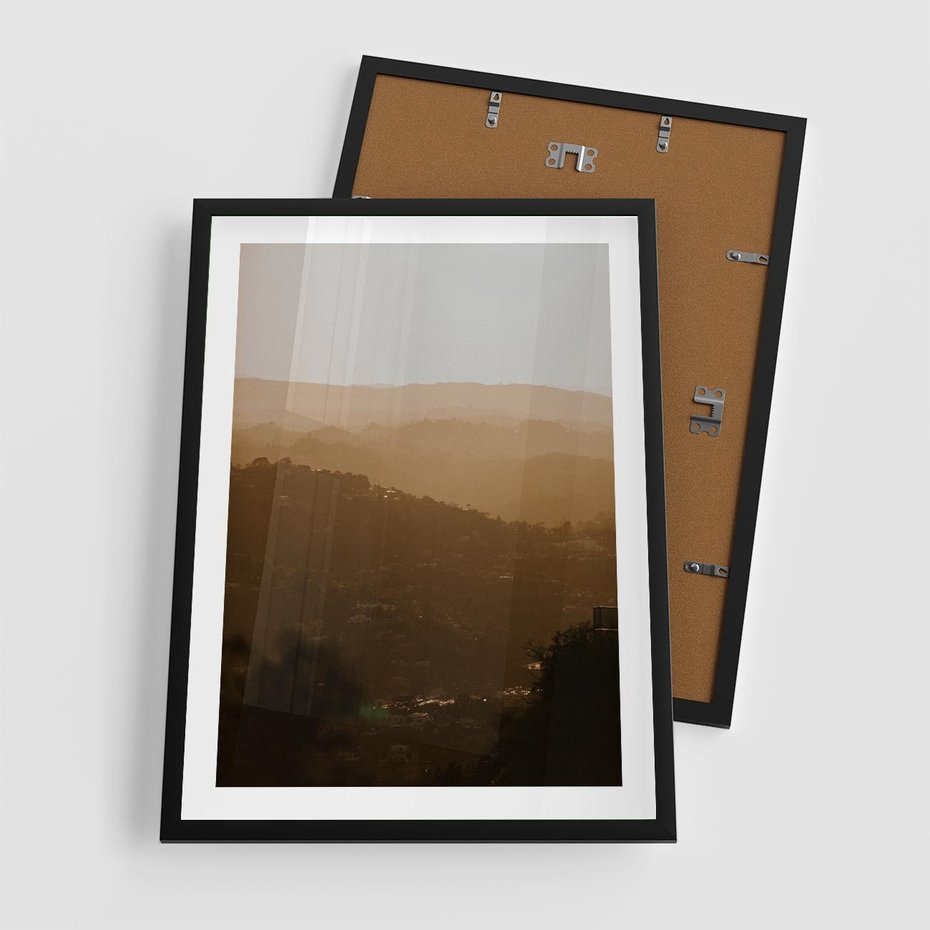 Plakat w ramie 50x70 - Odejście Słońca - pejzaż, zachód - rama czarna