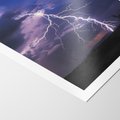 Plakat bez ramy 21x30 - Burza z błyskawicami nad horyzontem - burza, błyskawica