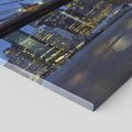 Obraz na płótnie 120x80 - Mosty Manhattanu nocą - most, Nowy Jork