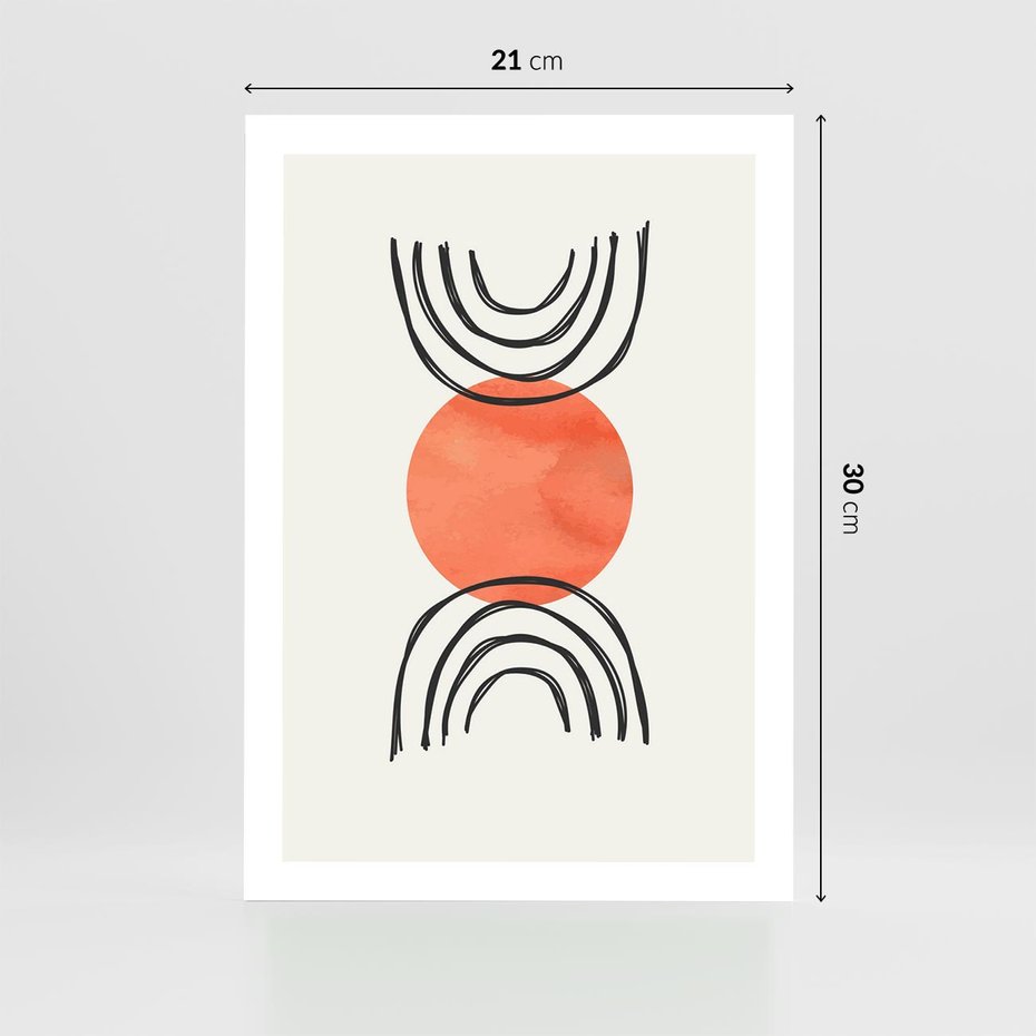 Plakat bez ramy 21x30 - Lustrzane Widzenie - koło, boho styl