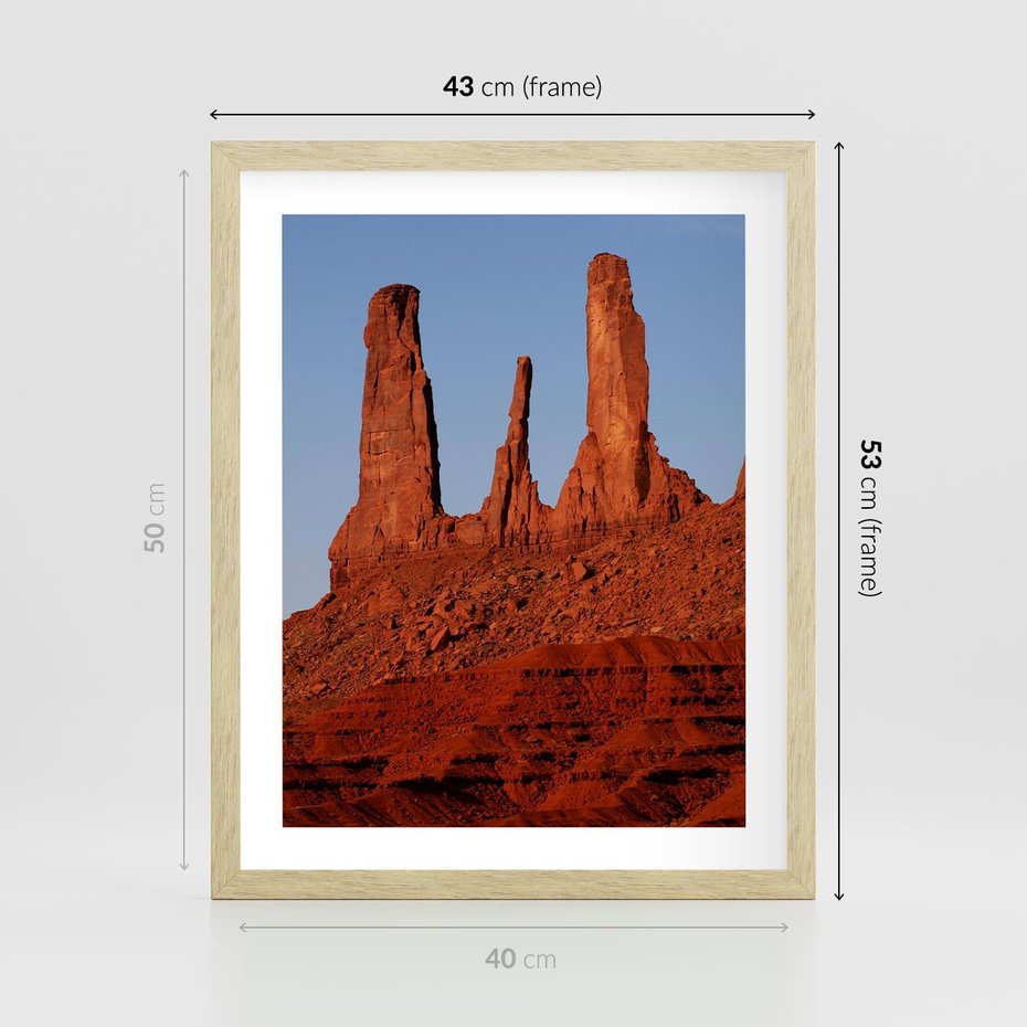 Plakat w ramie 40x50 - Wielki Kanion - majestat pustyni - Wielki Kanion, pustynia - rama drewno