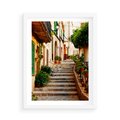Plakat w ramie 50x70 - Uroczysta perspektywa uliczki - uliczka, perspektywa - rama biała