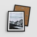 Plakat w ramie 40x50 - Malowniczy Krajobraz ze Śniegiem - góry, śnieg - rama czarna