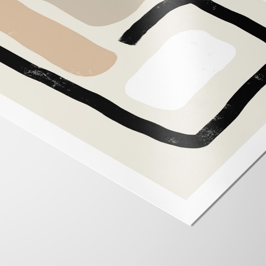 Plakat bez ramy 50x70 - Kształtne Formy - geometryczne nieregularne kształty, nowoczesna kompozycja