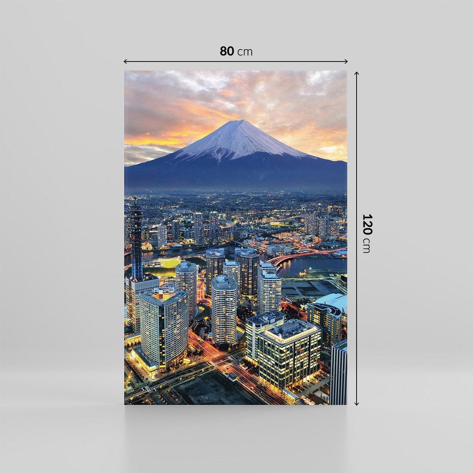 Obraz na płótnie 80x120 - Miasto na Górnym Horyzoncie - miasto, góry