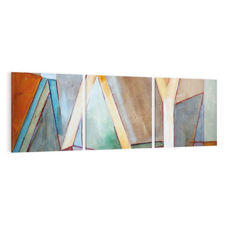 Obraz na płótnie 150x50 - Geometria abstrakcji - abstrakcja, geometria