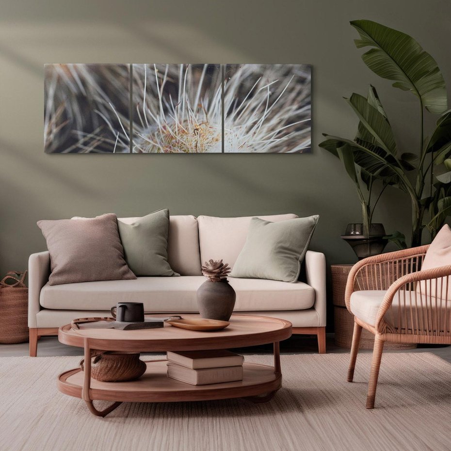 Obraz na płótnie 120x40 - Ulotna Piękność Natury - makro, dmuchawce