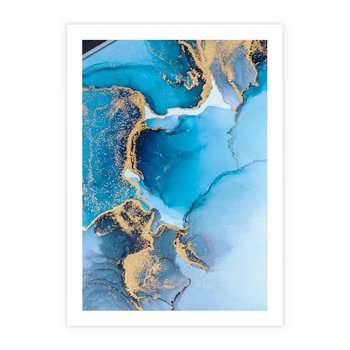 Plakat bez ramy 30x40 - Elegancja i Wyrafinowanie - marmur, złoto