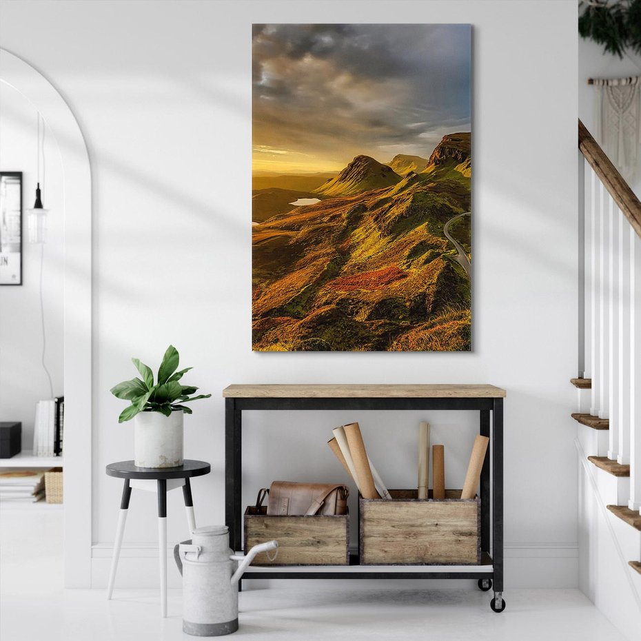 Obraz na płótnie 80x120 - Idylla górskiego krajobrazu - krajobraz, góry