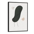 Obraz w ramie 70x100 - Tajemnicze Impulsy - szkic jedną linią, one lone - rama czarna