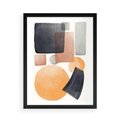 Plakat w ramie 50x70 - Geometria w Abstrakcji - abstrakcja, proste formy - rama czarna
