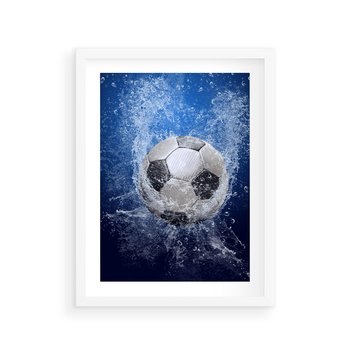 Plakat w ramie 30x40 - Młodzieżowy Zapał - piłka, młodzieżowy - rama biała