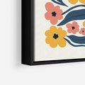 Obraz w ramie 50x70 - Pastelowe Impresje - pastelowe kwiaty, abstrakcyjna kompozycja - rama czarna