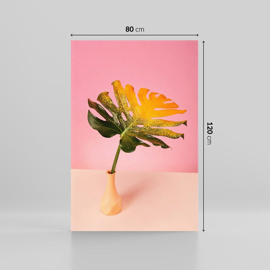 Obraz na płótnie 80x120 - Egzotyczna monstera - monstera, liść