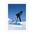 Plakat bez ramy 50x70 - Snowboard na zimowych zboczach - snowboard, zima
