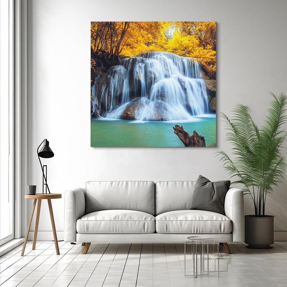 Obraz na płótnie 60x60 - Magia kolorów - jesień, las