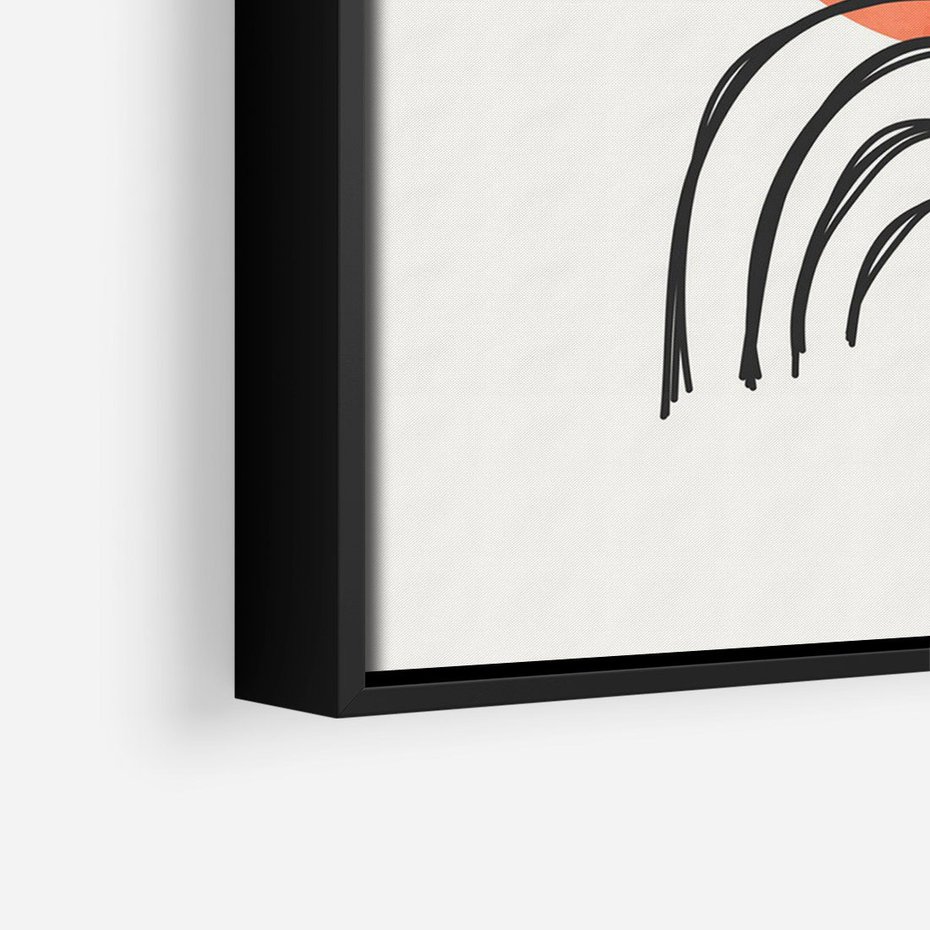 Obraz w ramie 70x100 - Lustrzane Widzenie - koło, boho styl - rama czarna