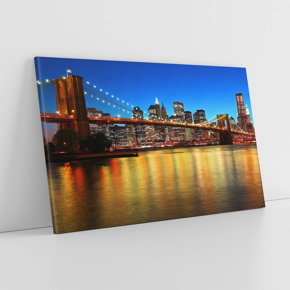 Obraz na płótnie 70x50 - Symbol nowojorskiego krajobrazu: most Brooklyn - most, NY
