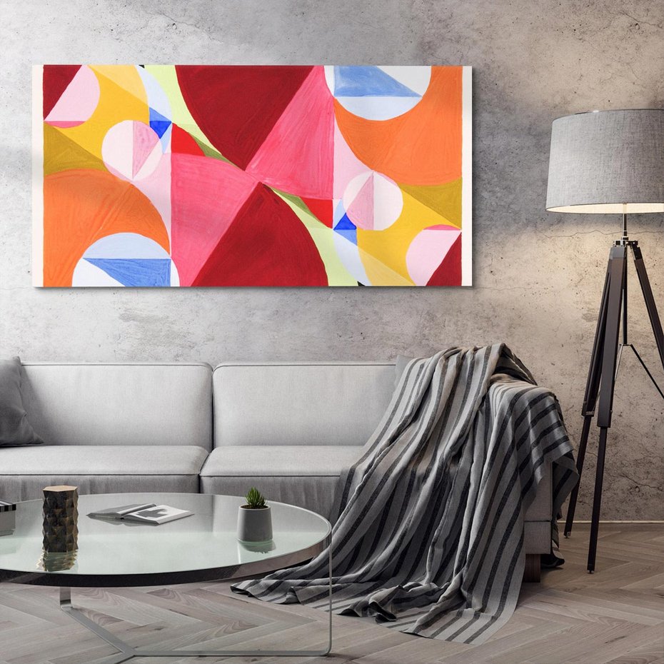 Obraz na płótnie 100x50 - Area Broken by Perpendiculars 1934, Jospeh Schillinger - Reprodukcja - reprodukcja, obraz na płótnie